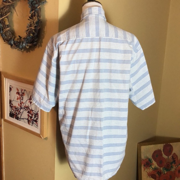 Vintage WALT DISNEY sz Medium Buttonfront Stripe Embroidered Mickey Mouse Cotton - Picture 7 of 16